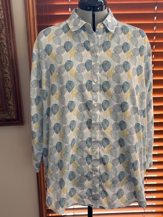 Coldwater Creek Tops - Coldwater Creek Lightweight 3/4 Sleeve Blouse Top Blue 2X Boho Chic